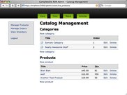 Catalog Management view