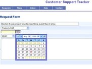 Add Support Request - Calendar Control