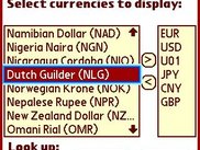 The form to select the currencies in the main form