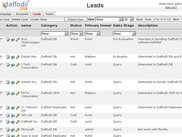 Daffodil CRM LEADS Page