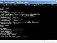 Danshell 0.02 running on Windows XP.
