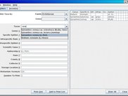 Entering container label data in the PreCapture application.