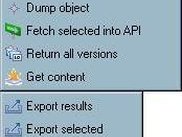 Result view menus