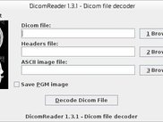 DicomReader 1.3.1 Main window