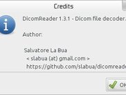 DicomReader 1.3.1 credits window