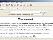 What DocSearcher looks like on startup