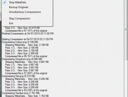 DoveCompress compressing a folder and showing its options
