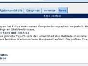 Overview inside project view (german locale)