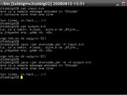 dvorcode CLI - sample decode / encode session with test msg