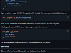 DynamoDB OneTable Screenshot 1