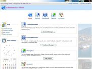 The admin homepage