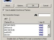 The main Viewer GUI of EchoVNC, version 2.30