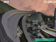 Attempting a jump onto a ramp.