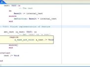 Source code folding in the Eiffel editor