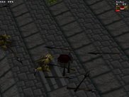 The hero is exploring an ancient temple