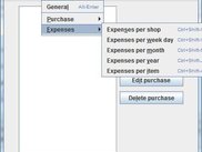 standard screen of the purchase manager
