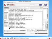 Linux console with debug messages.