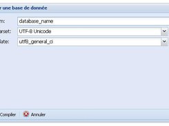 focused create database form (step 1)