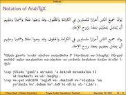 Encoding Arabic in the ArabTeX Notation