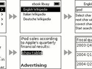 Encyclopodia eBook-reader running on an iPod mini