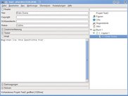 Main window with a fresh project on a German desktop