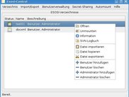 Esosi-Control application (v2.0), context menus 