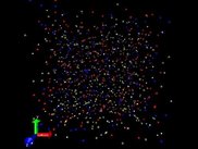 Screenshot from VMD visualising a simulation. (No Bonds)