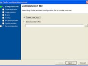 Bug Finder configuration wizard (page 1)