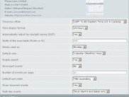 Calendar Main settings