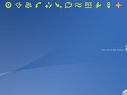 The eyeOS desktop without a running window.
