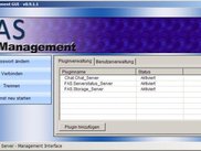 The FAS management interface with German UI