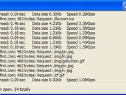 The log window displayed when the proxy server is running