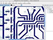 FidoCadJ 0.23.3 on MacOSX 10.4 Tiger, working on a PCB 
