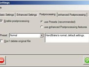 4- Postprocessing settings