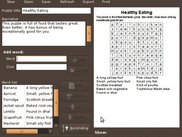 FindThatWord on Ubuntu, showing a tasty puzzle preview