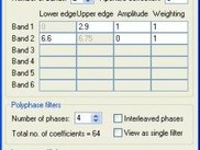 Filter specification dialogue