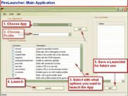 3. FireLauncher:  Main Application Window