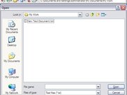 FlashFolder toolbar attached to common file open dialog