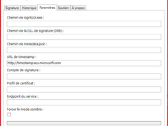 Parameters interface