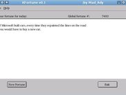 The main window of KFortune (Fortune-KDE)