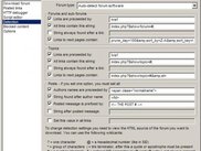 Forum software detection settings
