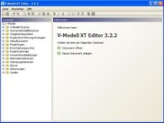 Welcome Screen of the V-Modell XT Editor