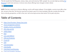 free-for.dev Screenshot 1