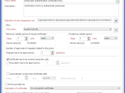 Creating a certificate issuing policy