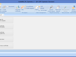 The QR-CERT Operator application window running as VSPACE Operator