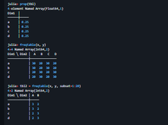 FreqTables.jl Screenshot 1