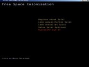 Main menu in german language from data-file