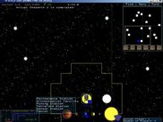 Main screen with popup menu for planet commands