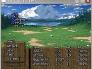 A battle using the RPG template