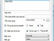 Cấu hình cao cấp với bộ gõ ảo